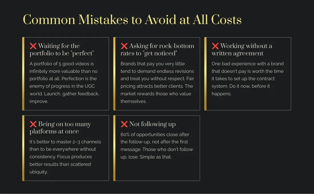 Common mistakes to avoid page
