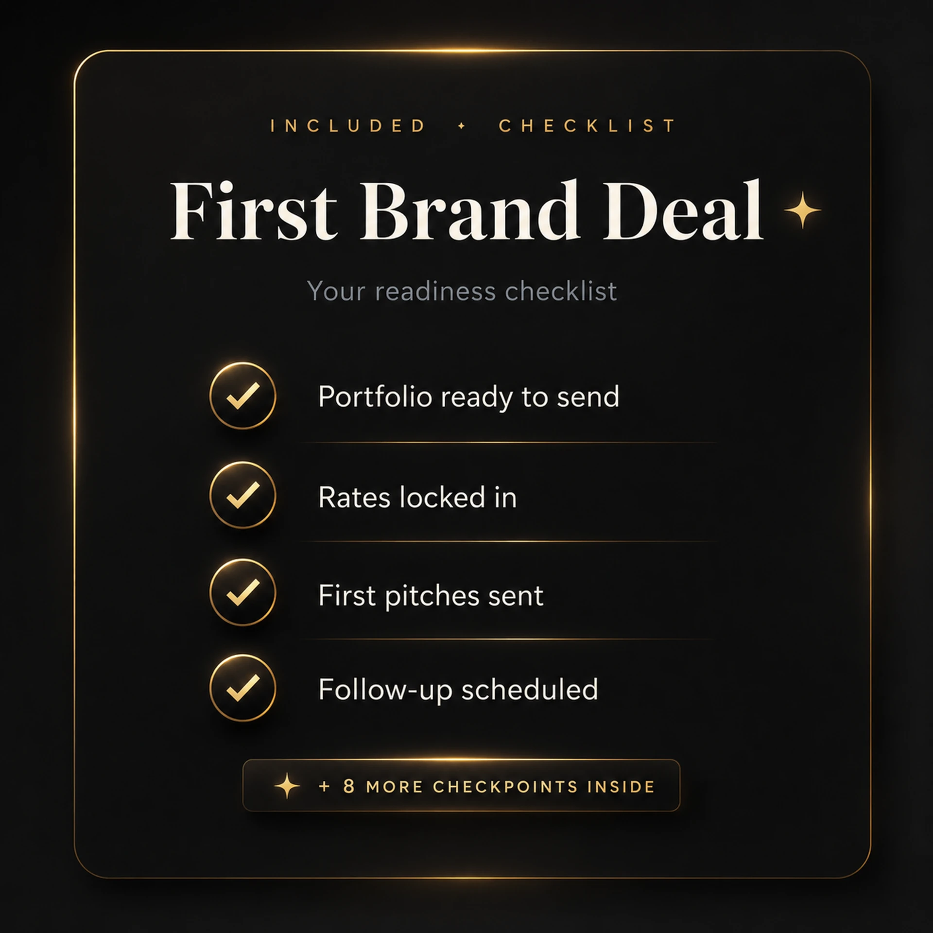 First Brand Deal Checklist